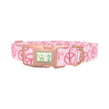 Peace Flower Dog Collar - plastic rose gold