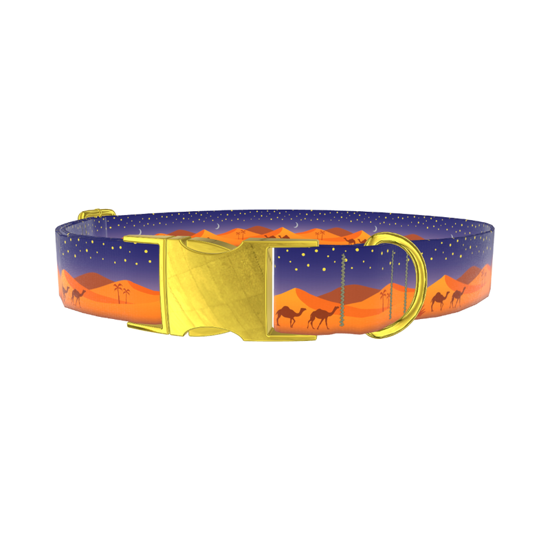 Desert Night Dog Collar - metal gold