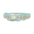 Gingerbread Snowflake Dog Collar - plastic silver