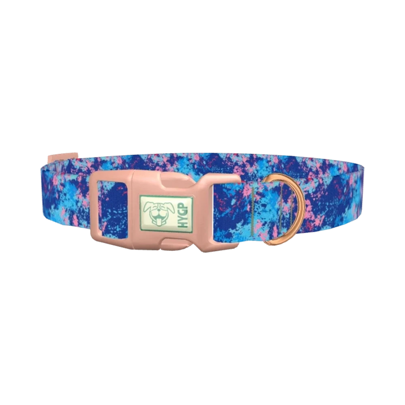 Abstract Paint Splash Dog Collar - plastic rose gold