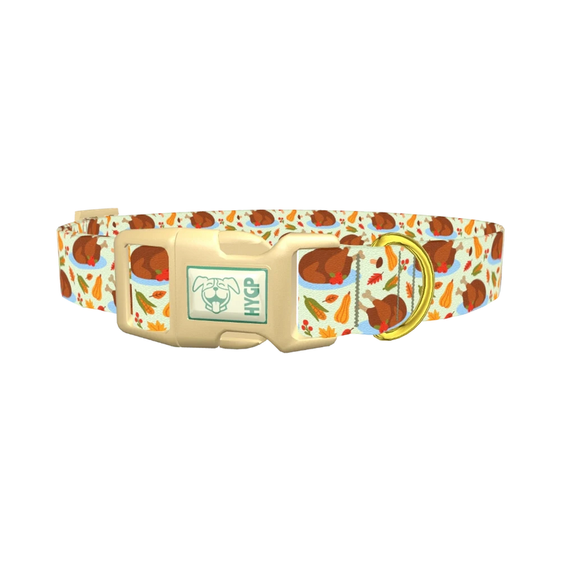 Harvest Feast Dog Collar - plastic gold