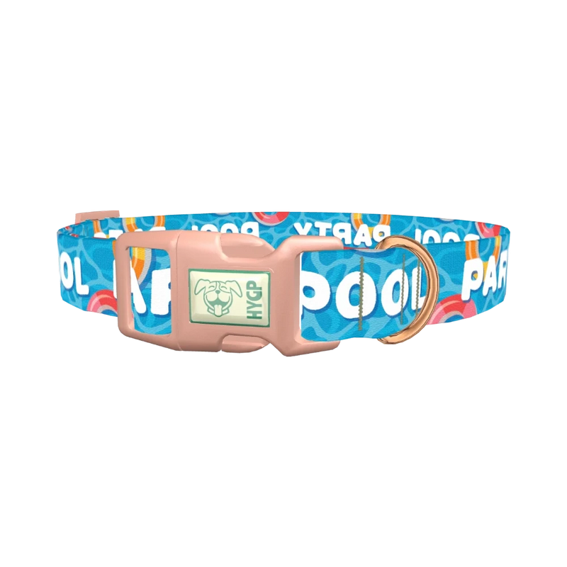 Pool Party Dog Collar - plastic rose gold