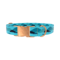 Abstract Landscape Dog Collar - metal rose gold