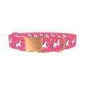 Unicorn Star Dog Collar - metal rose gold