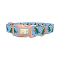 Christmas Dinosaur Dog Collar - plastic rose gold