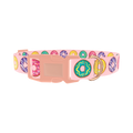 Colorful Donut Pattern Dog Collar - plastic rose gold