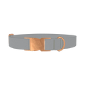Gris Color Dog Collar - metal rose gold