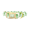 Green Skull Dog Collar - plastic gold
