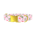 Christmas Berries Dog Collar - metal rose gold
