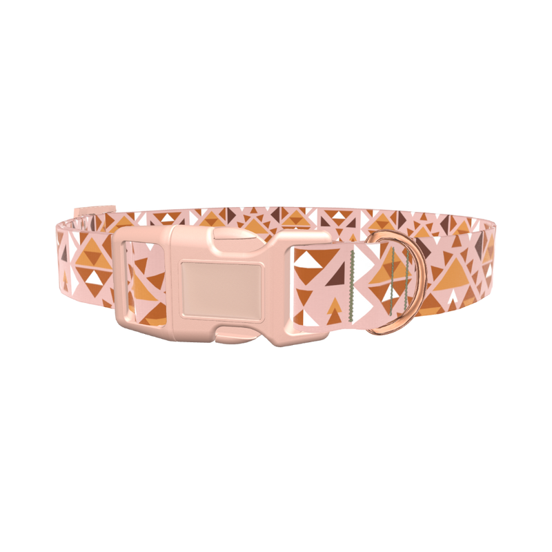 Tribal Triangle Dog Collar - plastic gold