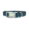 Alien Space Adventure Dog Collar - plastic silver