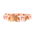 Croissant Bow Dog Collar - metal rose gold