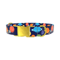 Space Planets Dog Collar - metal gold
