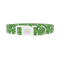 Leaf Pattern Dog Collar - plastic silver