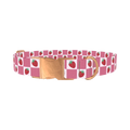 Strawberry Patch Dog Collar - metal rose gold