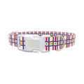Geometric Grid Dog Collar - plastic rose gold