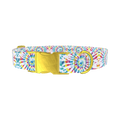 Spiral Tie-Dye Dog Collar - metal rose gold