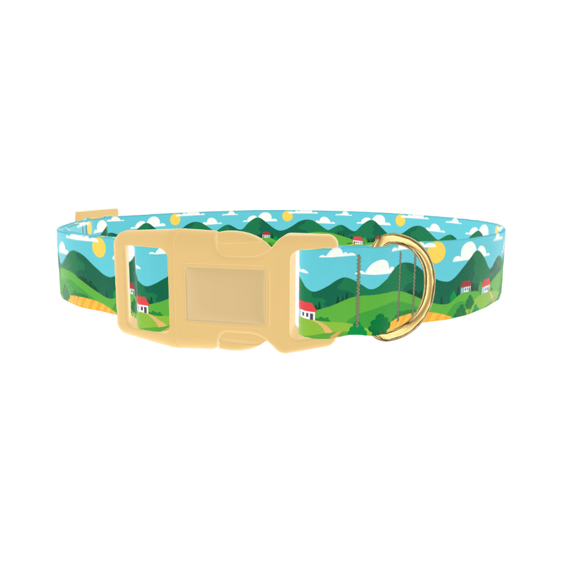 Landscape Hills Dog Collar - plastic gold