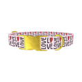 Love Heart Dog Collar - metal gold