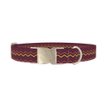 Multicolor Zigzag Dog Collar - metal silver