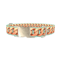 Rose Gold Chain Dog Collar - metal silver