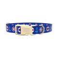 Nautical Lifebuoy Dog Collar - plastic silver