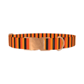 Halloween Stripe Dog Collar - metal rose gold