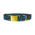 Alien Space Adventure Dog Collar - metal gold