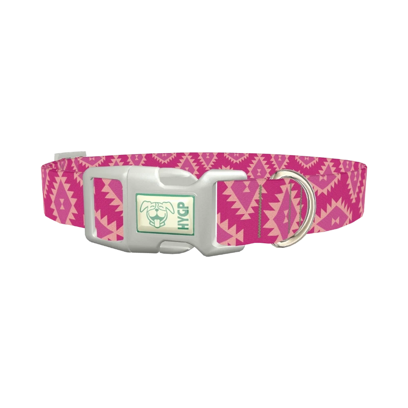 Tribal Diamond Dog Collar - plastic silver