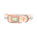 Phrase Heart Dog Collar - plastic gold