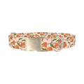 Peach Blossom Dog Collar - metal silver