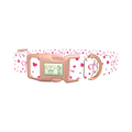 Light Pink Ribbon Heart Dog Collar - plastic rose gold