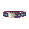 Geometric Rhombus Dog Collar - metal silver