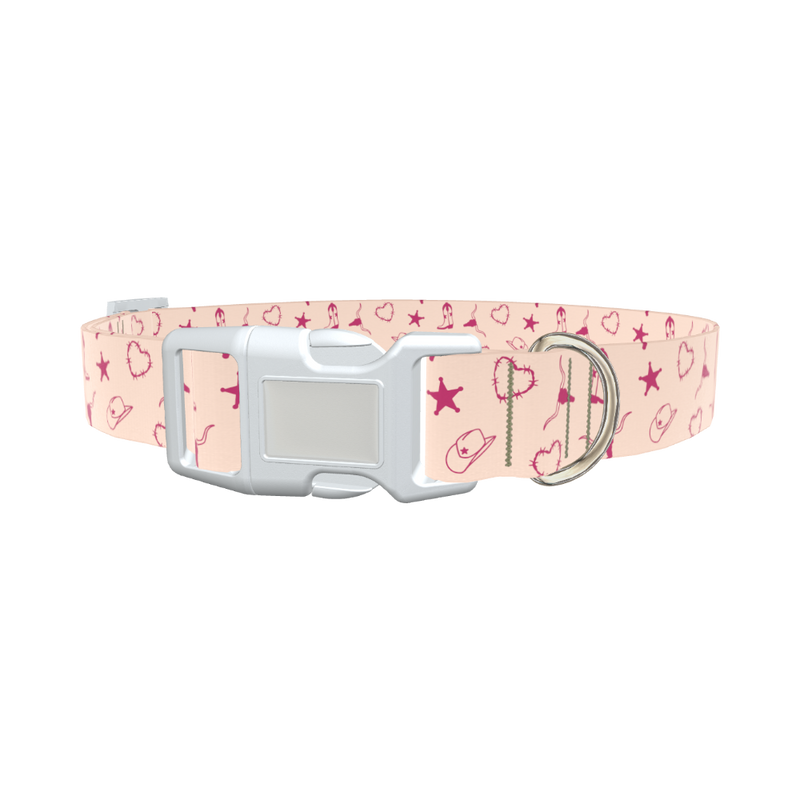 Cowboy Heart Dog Collar - plastic gold