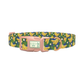 Tropical Banana Leaf Dog Collar - plastic rose gold