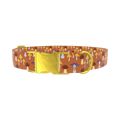 Autumn Mushroom Dog Collar - metal gold
