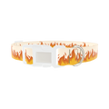 Fire Flame Dog Collar - plastic silver