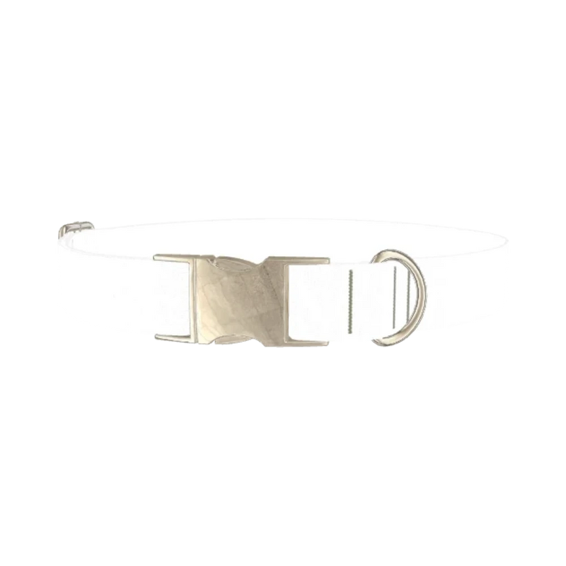 Rose Gold Chain Dog Collar - metal silver