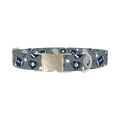 Football Sports Dog Collar - metal silver
