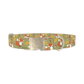 Autumn Fox Dog Collar - metal silver