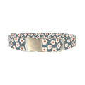 Dark Grey Daisy Dog Collar - metal silver