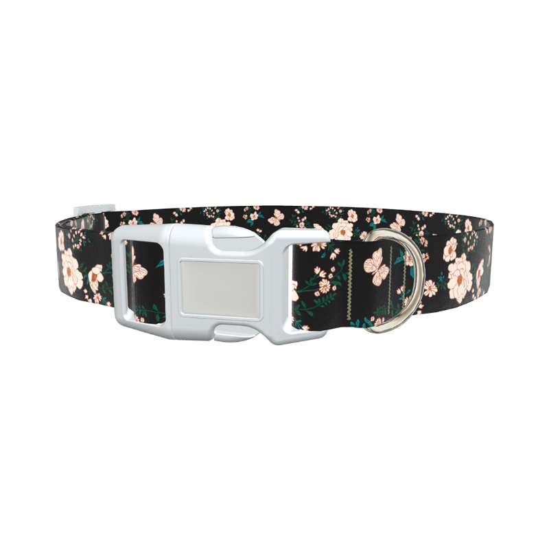 Rosehip Butterfly Dog Collar - plastic gold