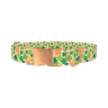 Multicolor Clover Dog Collar - metal rose gold
