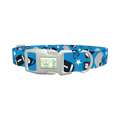 Blue Football Trophy Dog Collar - plastic silver