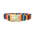 Aztec Geometric Dog Collar - plastic gold