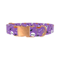 Halloween Moon Dog Collar - metal silver