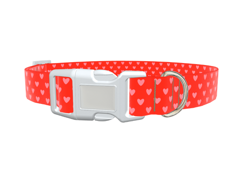 Red Heart Pattern Dog Collar