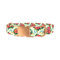 Tropical Hibiscus Dog Collar - metal rose gold