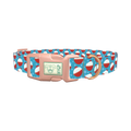 Red Bobber Pattern Dog Collar - plastic rose gold