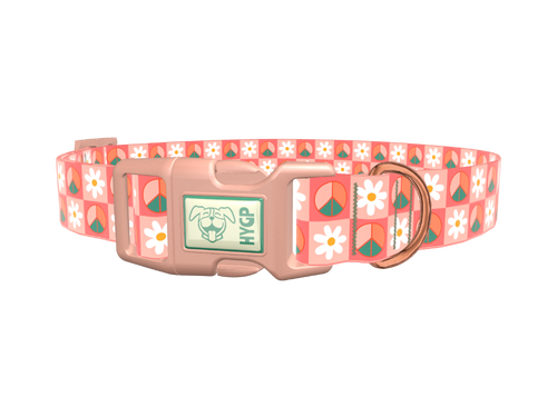 Peace Floral Dog Collar